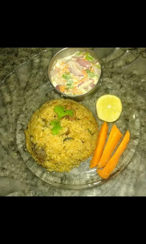 muttonbriyani with onion raita|shanmathi muthuvelさん