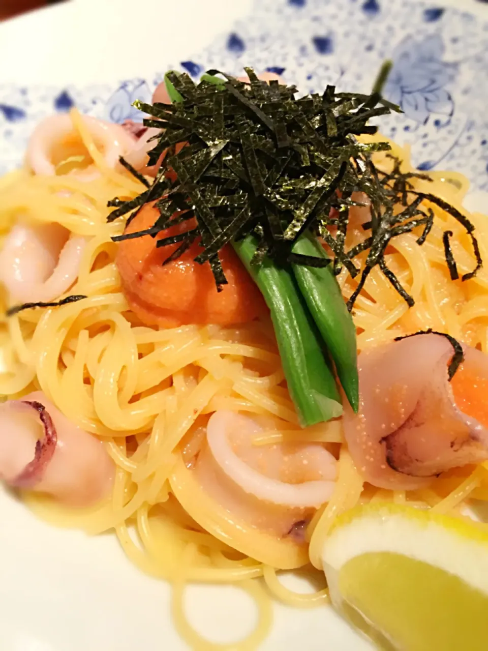 明太子とヤリイカのパスタ🍝|Miyoko Kobayashiさん