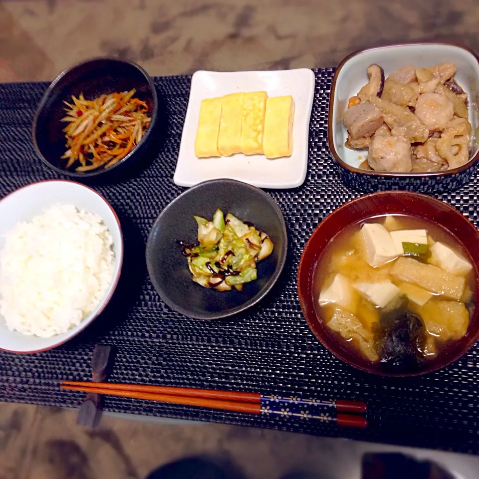 Snapdishの料理写真:今日の朝ご飯♫和食でホッと(●˘͈ ᵕ˘͈)|ともよさん