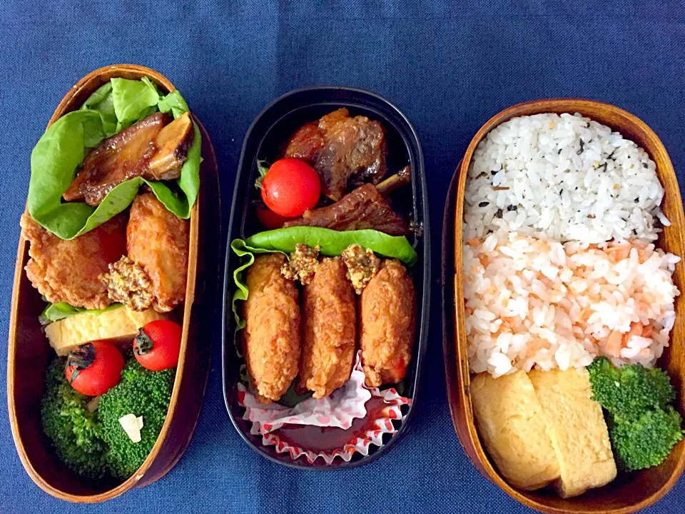 Snapdishの料理写真:夫婦#わっぱ弁当  お肉いっぱいヾ(｡･ω･)|よぴさん