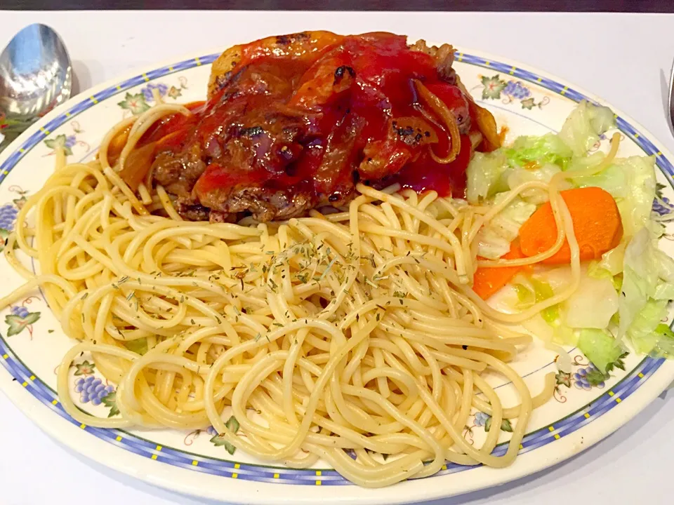 chicken & beef pasta|Sky Blueさん