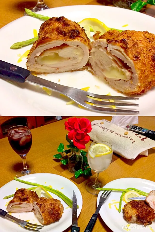 " Chicken Cordon Bleu " main for dinner "Bon Appetit"🙏🍷🍴|Babyluv Cabrera Ocampoさん