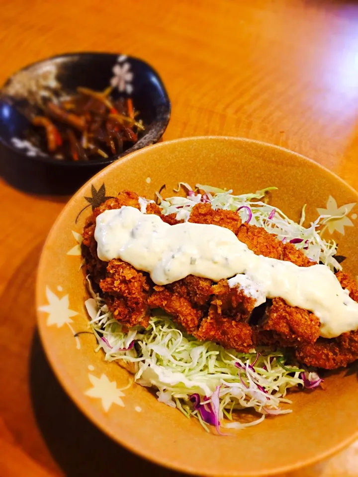 チキンカツとシャキシャキキャベツのどんぶり👐|みづきちさん