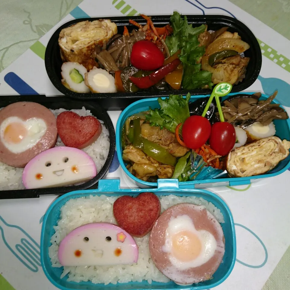 Snapdishの料理写真:10月9日(金)　高校生女子&オレ弁当|クッキングおやぢさん