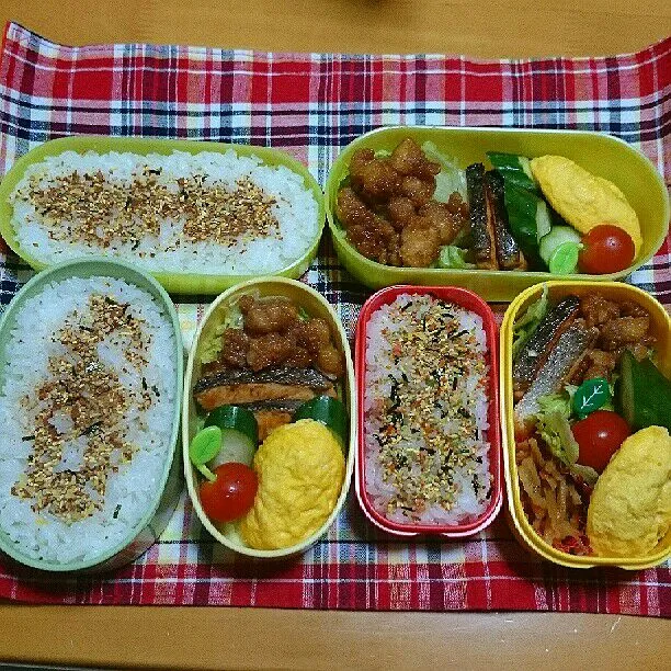 2015/10/09の三人弁当🍱|ふみぃさん