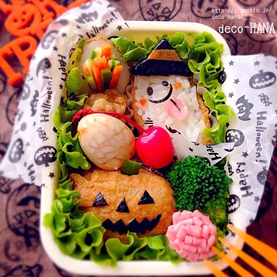 ハロウィンおばけとかぼちゃのデコ稲荷寿し|さとみ (satomi_foodart)さん