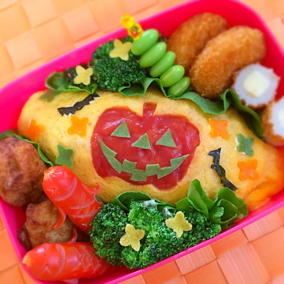 🎃ハロウィンオムライス弁当🎃|ゆりねかふぇさん