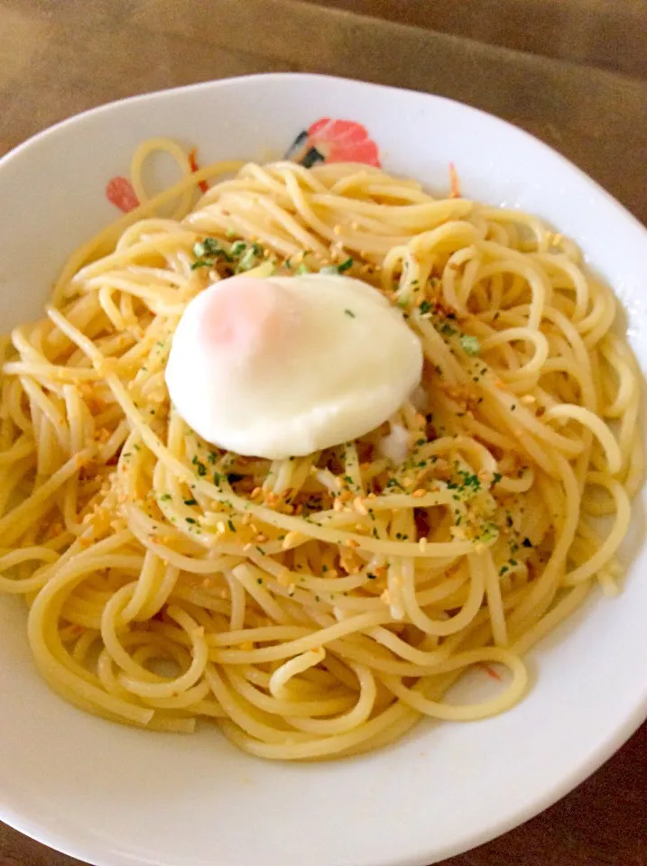 Snapdishの料理写真:和風ペペロンチーノのパスタ♫^_^|Norio Fukudaさん