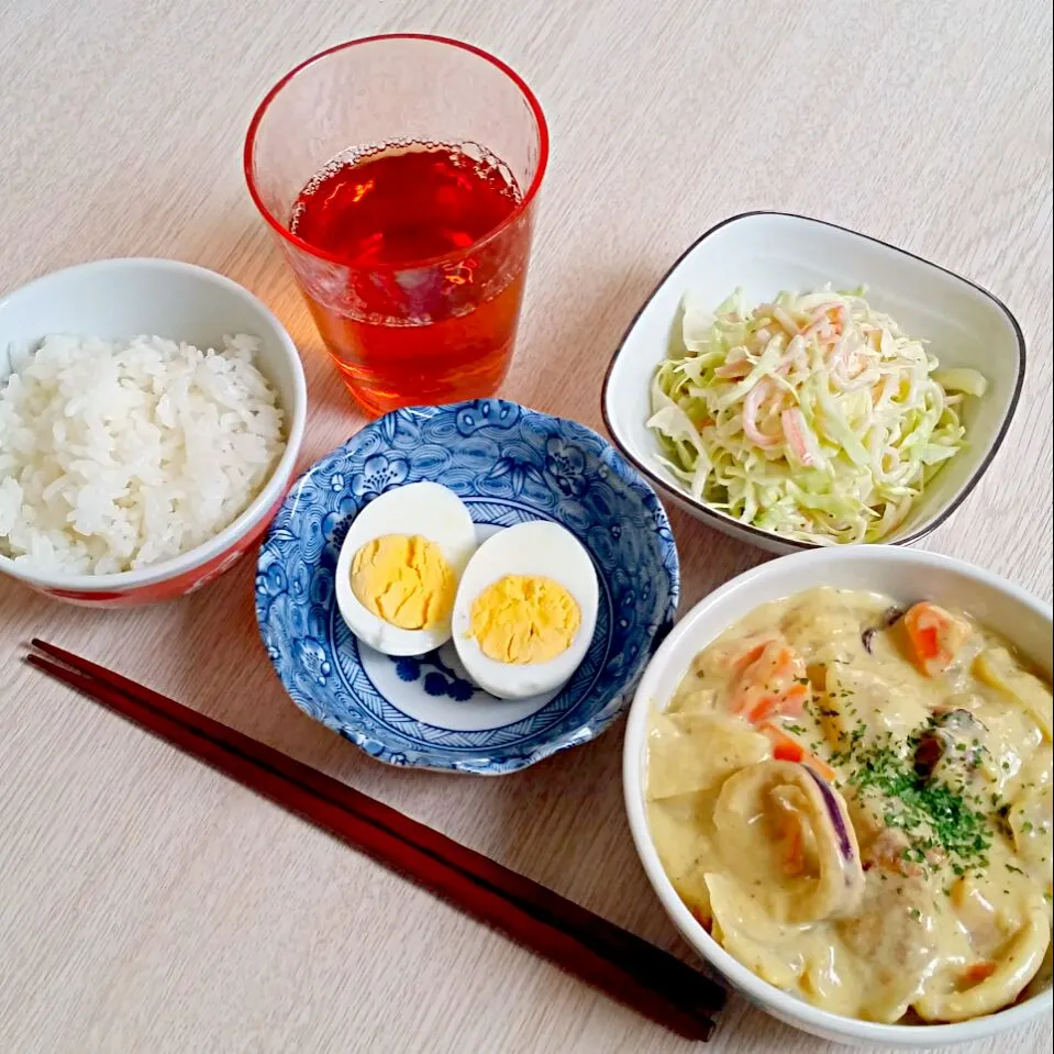 ホワイトカレーの夜ご飯|Mami.Nさん