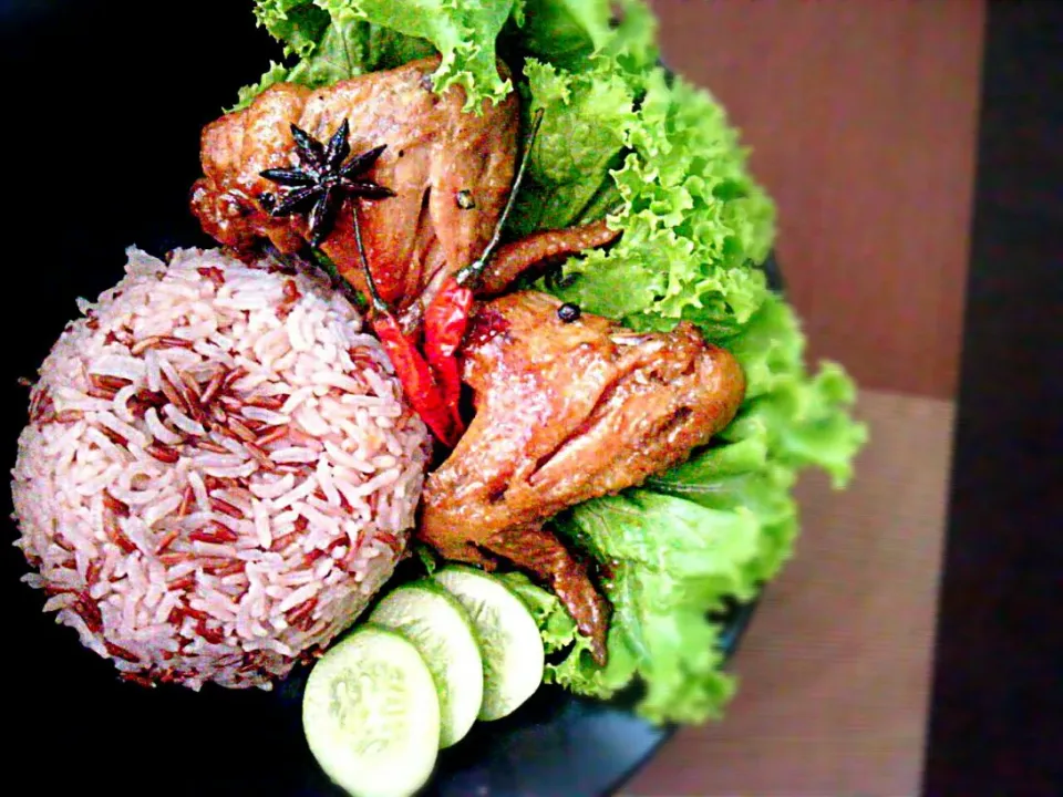 Honey Mustard Chicken Wings w/ Cardamom Brown Rice Platter ✔|🌼 Pooja's Kitchenette 🌼さん