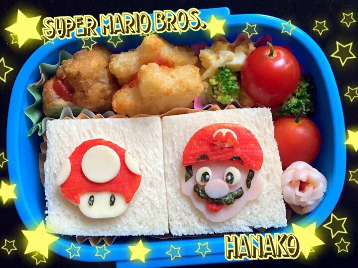 マリオのたまごサンド弁当。|hanakoさん