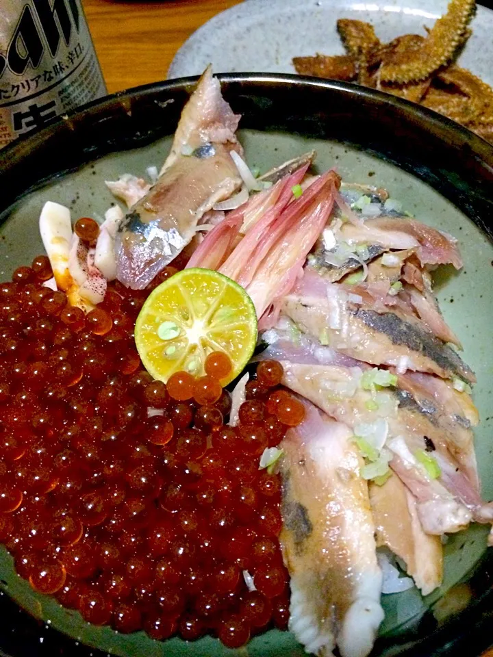 さんまの炙りいくら丼☆作 自称 我家のもこみち|Eririn   😋さん