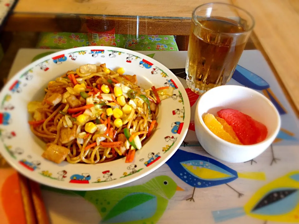 焼きそば ランチ🍴|チビミミさん