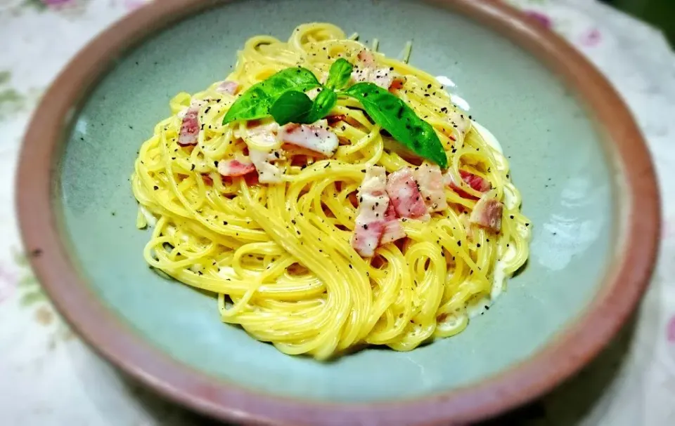 フライパンだけでカルボナーラ風🍝|らんちゃんさん