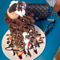 Waffle tower