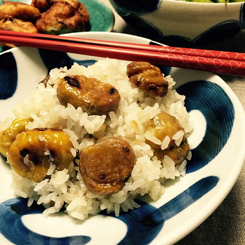 焼き栗おこわ・栗強飯|シローさん