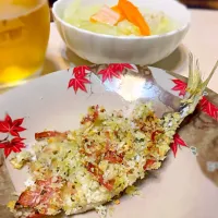 Snapdishの料理写真:アジの香味パン粉オーブン焼き|Yuki Fukuiさん