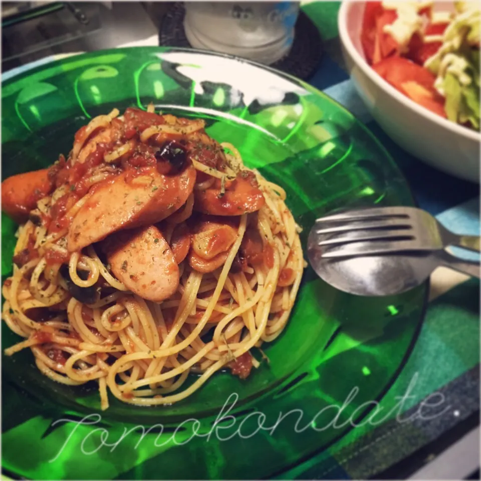 ソーセージのアラビアータ🍝♡|🇯🇵ともこちゃん。さん