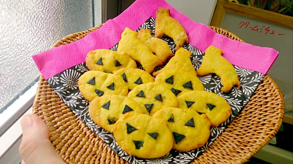 子どもたち製作のカボチャクッキー🎃|やよさん