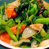 Sautéed Broccoli Rave with chicken fat|MoondanceAmさん