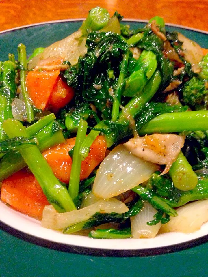 Sautéed Broccoli Rave with chicken fat|MoondanceAmさん