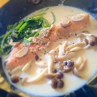 Snapdishの料理写真:さけの豆乳クリーム煮|mさん