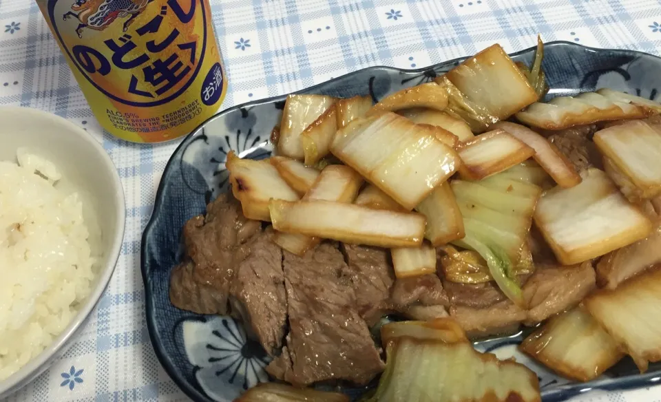 サーロインステーキと白菜の照り焼き|ひろっきーさん