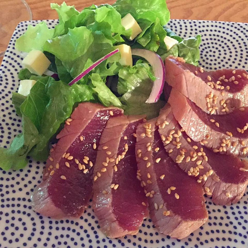 Cedro🍋さんの料理 漬け鮪の和風カルパッチョ🐟|ayumiさん