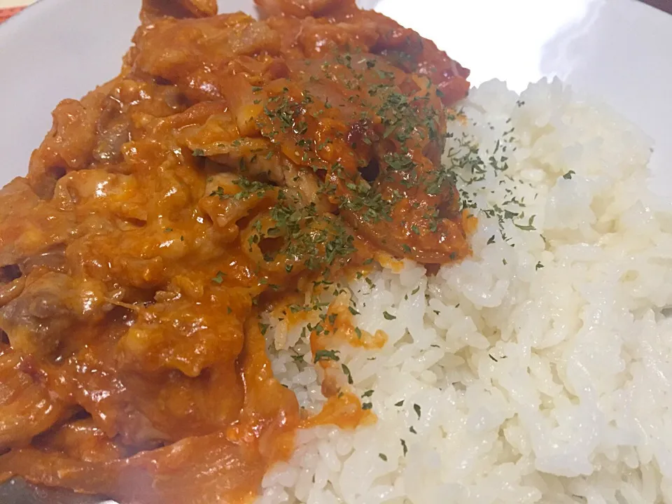 ポークケチャップ丼|きっちんさん