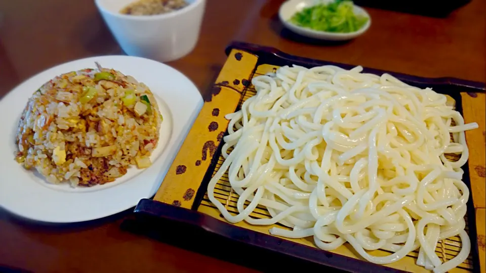 うどんと炒飯 #手打ちうどん|あきおぐさん