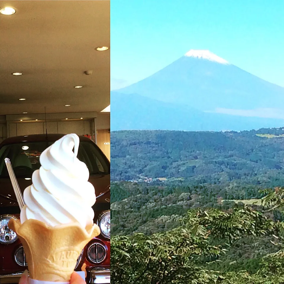 Snapdishの料理写真:ソフトクリームで一休み(^^;;😋|アライさんさん