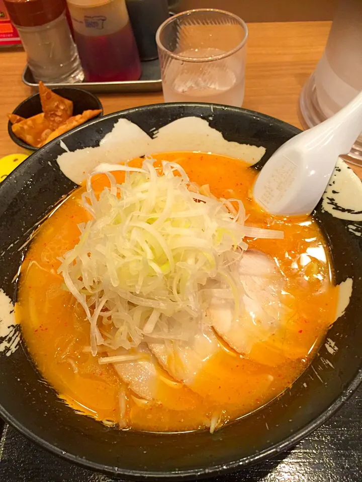 雪あかりのネギ味噌ラーメン！シンプルな札幌味噌ラーメンですね♪( ´▽｀)|えりちゃんさん