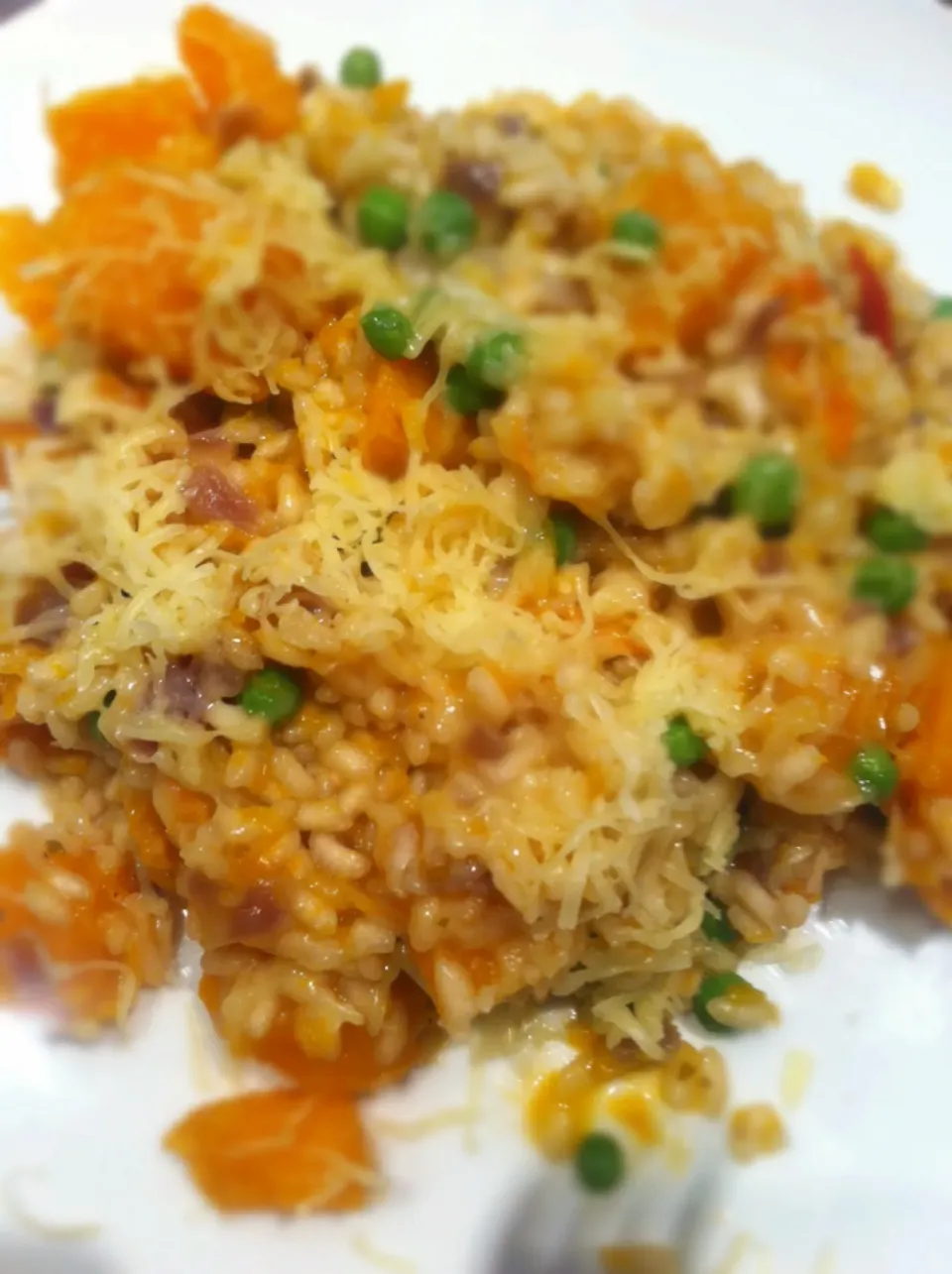 Butternut squash and peas risotto!|🍓Jolejo🍓さん