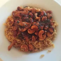 Chicken with cashew nuts &a egg fried rice|Holly Reedさん