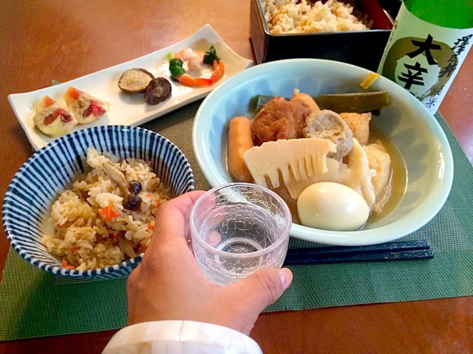 Today's dinner🍴前菜･おでん&混ぜご飯by mom|🌈Ami🍻さん