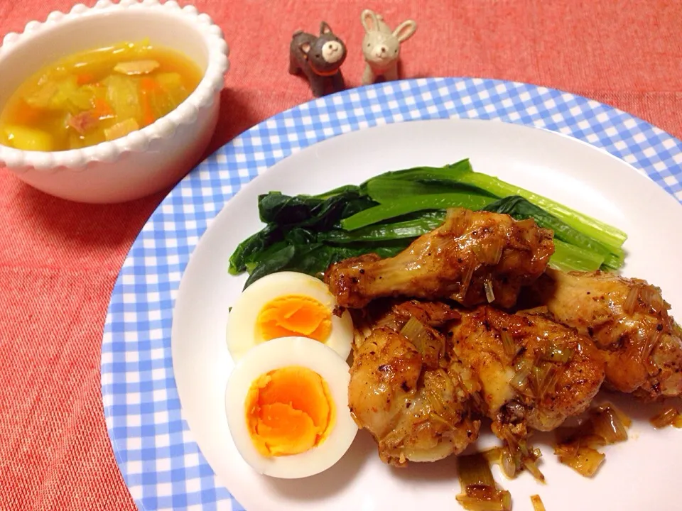 スパイスチキンと野菜スープ カレー風味(o'ー'o)|きゃずさん