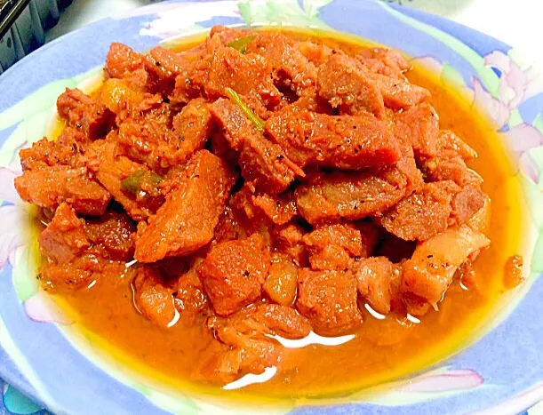 豚肉ビナゴオンガン (豚バラ肉、エビのペーストとココナッツミルクの炒め物 - Pork Binagoongan (Pork belly cooked in shrimp paste and coconut milk)😋❤️✨|Liezlさん