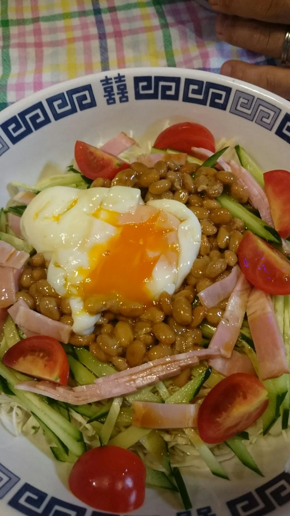 マルちゃん正麺で冷やしぶっかけ麺♪納豆でネバネバー！！|ちゃそさん