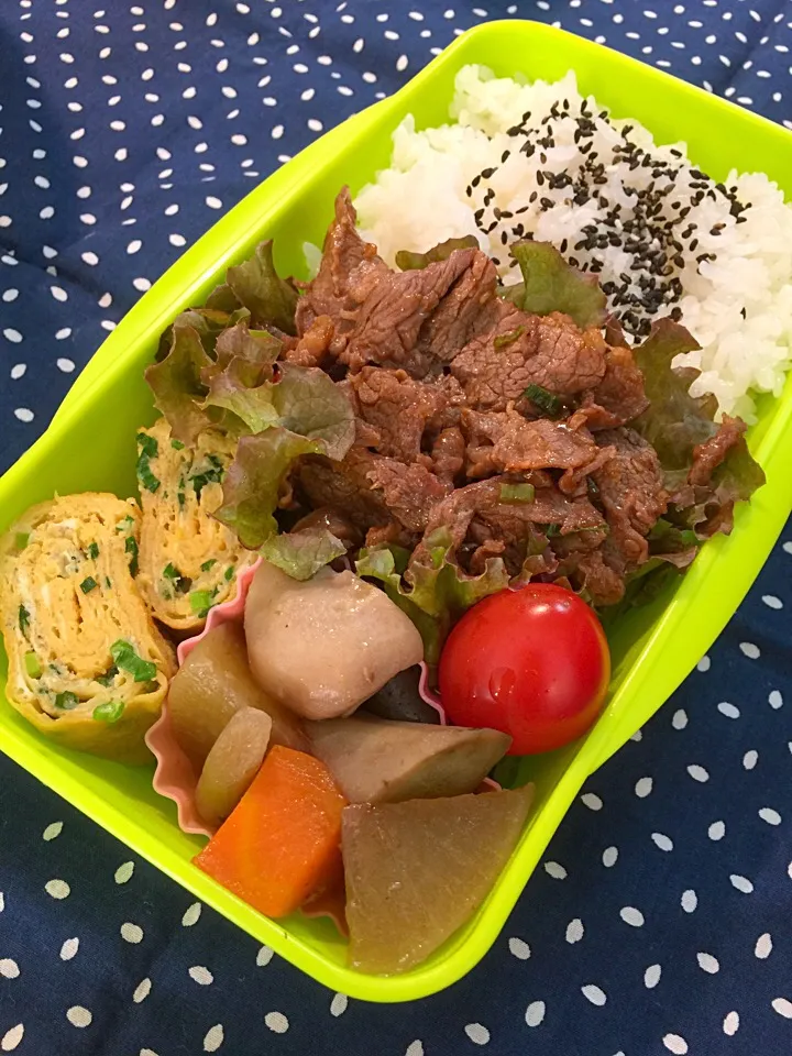 Snapdishの料理写真:2015.10.15 中3男子 焼肉弁当😋|mari-pさん