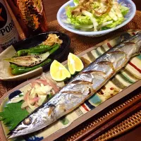 やっと秋刀魚が100円（≧∇≦）🍻