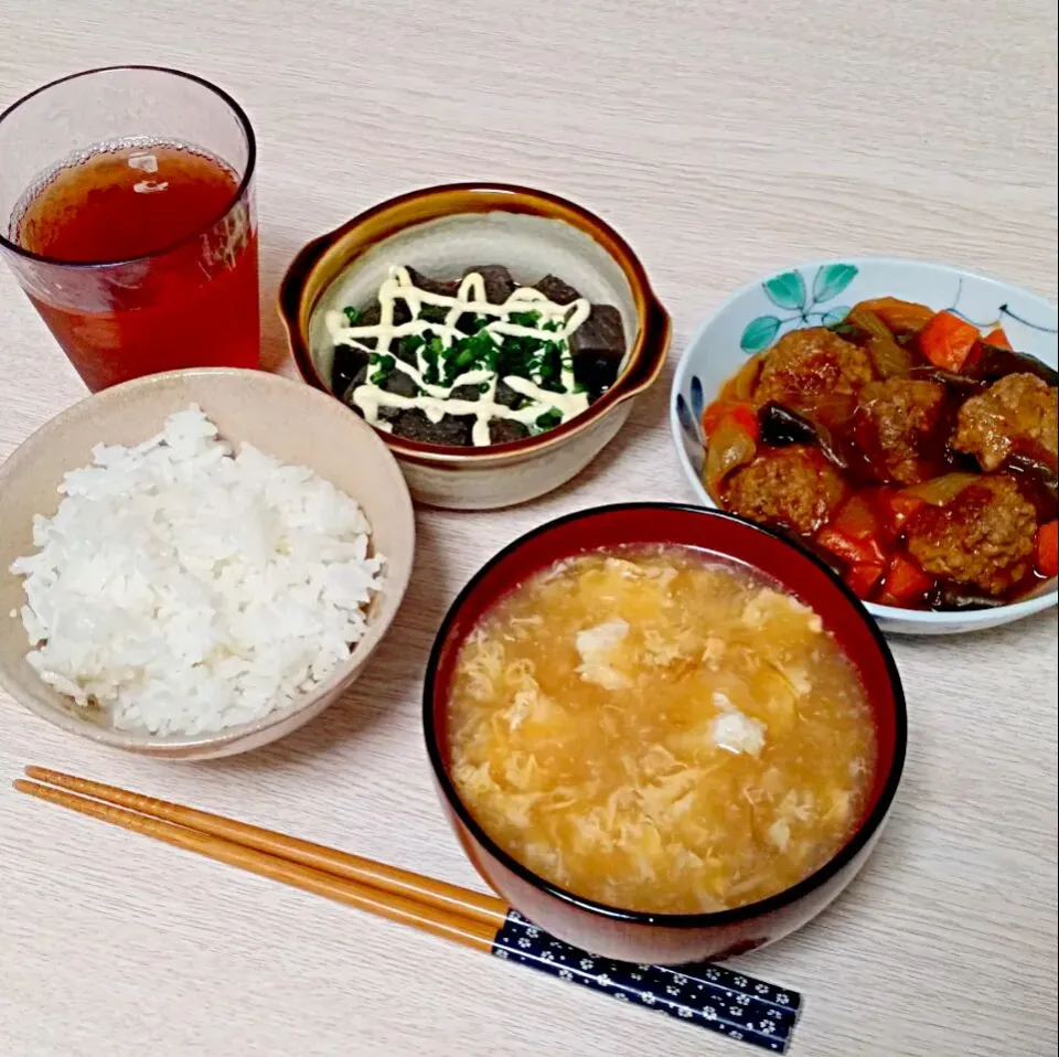 肉団子の甘酢あんかけの夜ご飯♡|Mami.Nさん