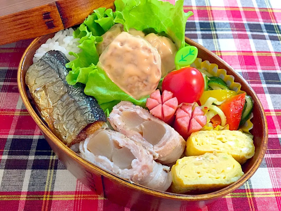 Snapdishの料理写真:さりげなく低カロリーなとと様用弁当|かか様さん