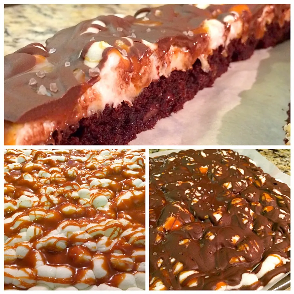 GLUTEN FREE SALTED CARAMEL MARSHMALLOW BROWNIE!|Nanaさん