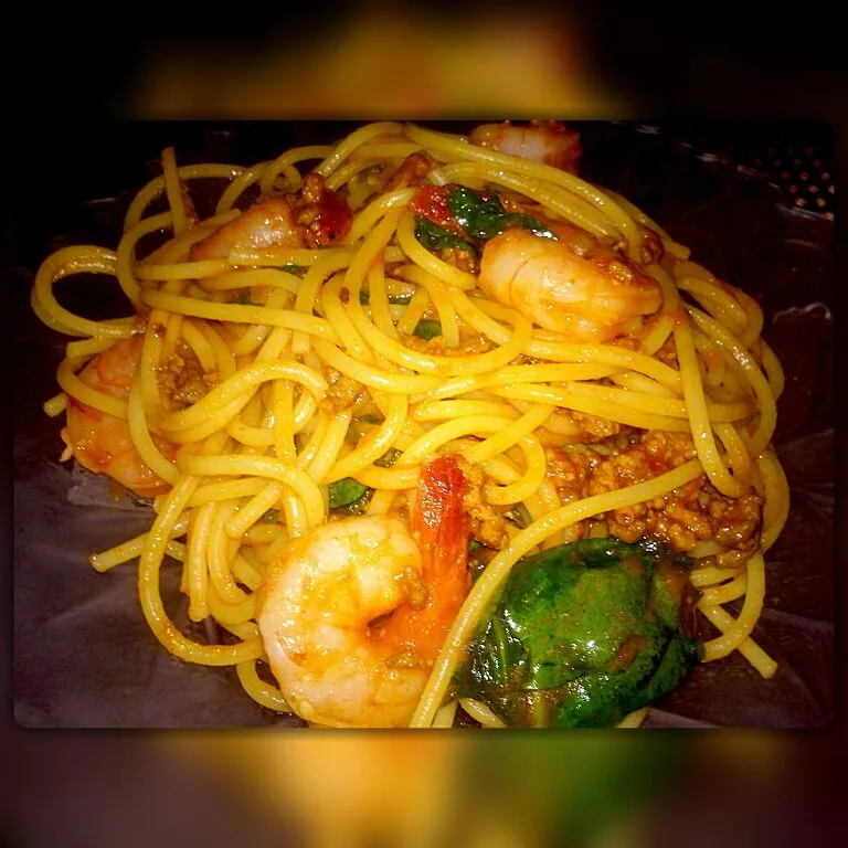 baby spinach shrimp pasta|Benjamin Rimorin Jr.さん