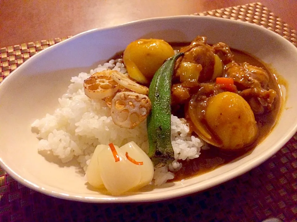 Apples&honey Chicken Curry🍎🍯ﾊﾞｰﾓﾝﾄじゃないけどw林檎と蜂蜜のﾁｷﾝｶﾚｰ|🌈Ami🍻さん