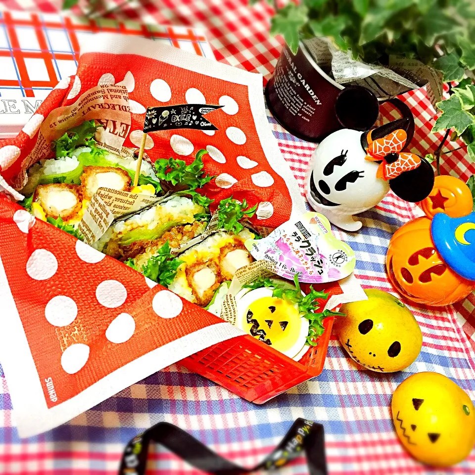 おにぎらずお弁当🎃|かぼ(≡'・'≡)さん