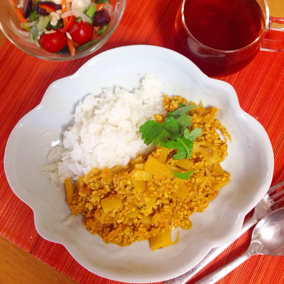 大根と鶏キーマのカレー🐔レモンライス🍋|kctreeさん