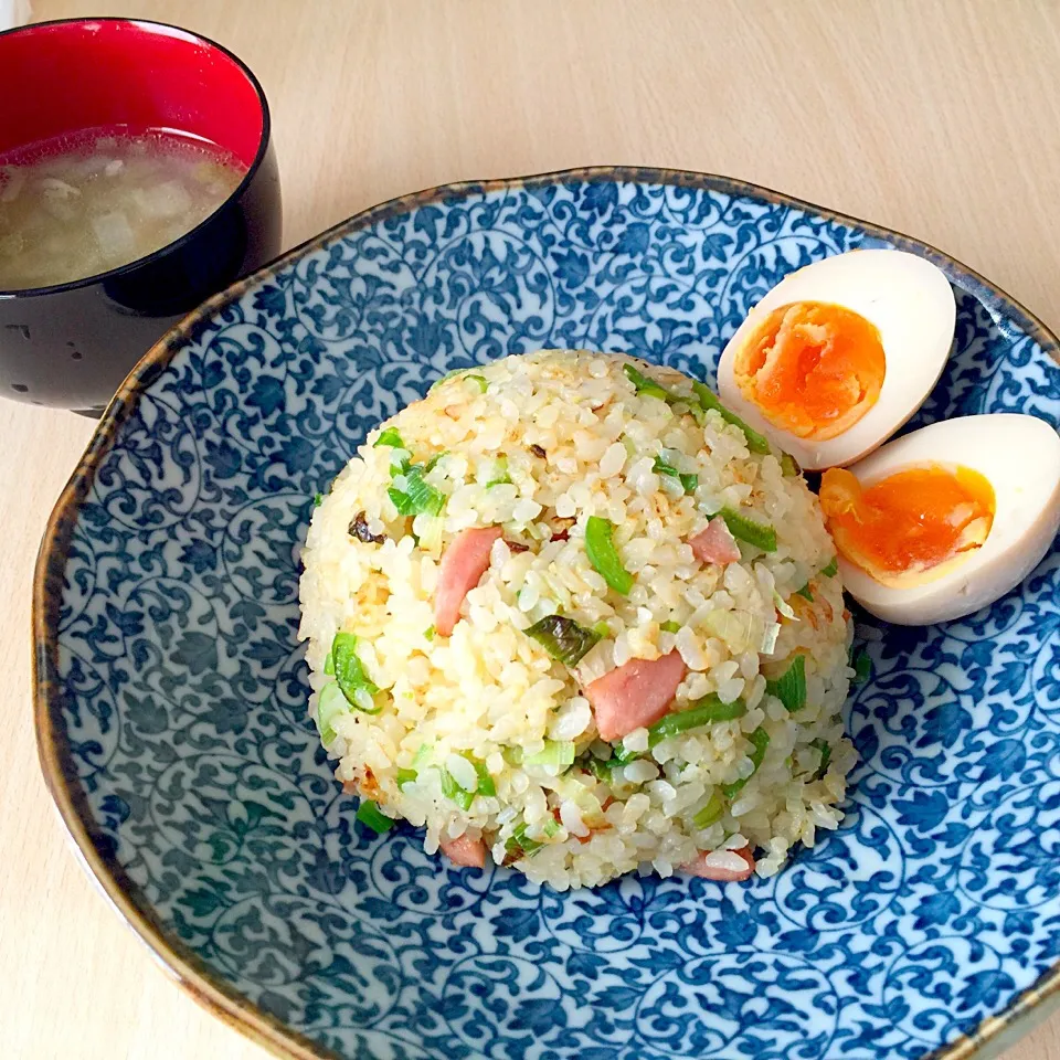 チャーハン、煮卵、中華スープ✧*|Makiさん