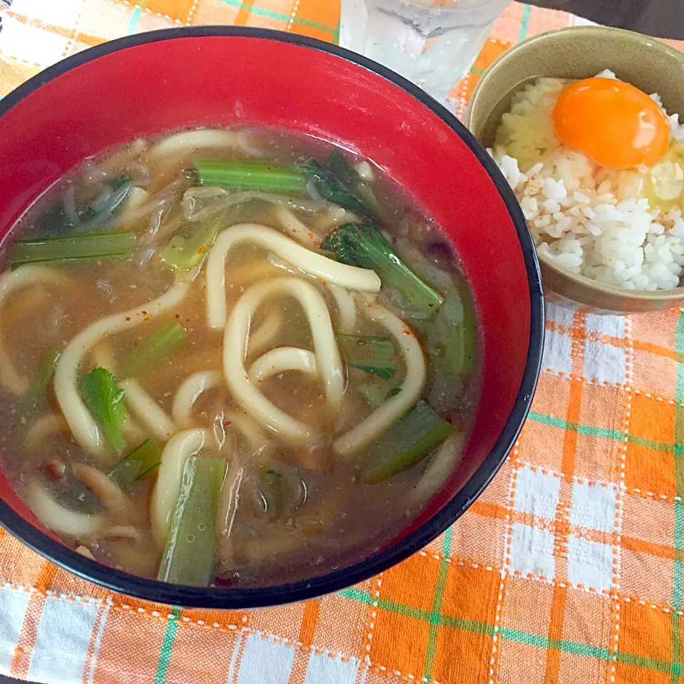 うどんと卵かけごはん|純さん