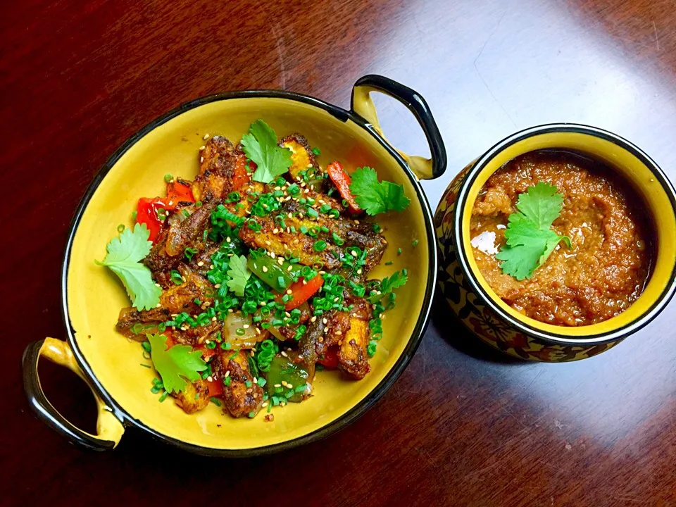 Friend baby corn with tamarind peanut sauce..|gayatri singhさん